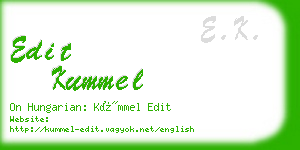 edit kummel business card